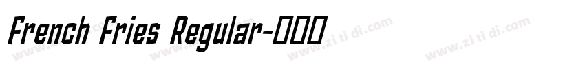 French Fries Regular字体转换